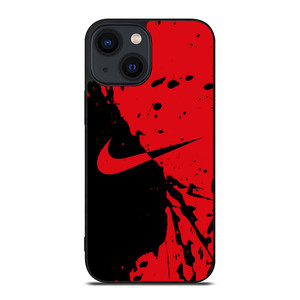 NIKE SWOOSH LOGO RED BLACK iPhone 13 Case NIKE SWOOSH LOGO RED BLACK iPhone 13 Case