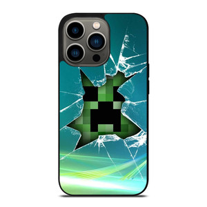 CREEPER MINECRAFT BROKEN GLASS iPhone 13 Pro Case