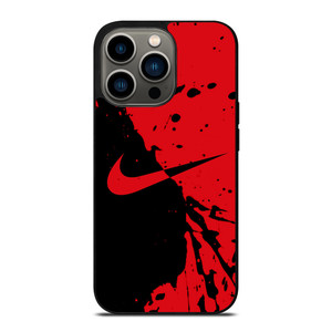 NIKE SWOOSH LOGO RED BLACK iPhone 13 Pro Case