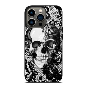 SKULL ON BLACK LACE iPhone 13 Pro Case SKULL ON BLACK LACE iPhone 13 Pro Case