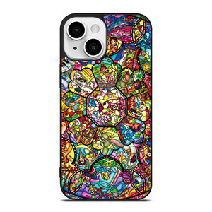 ALL DISNEY CHARACTERS GLASS ART iPhone 13 Mini Case ALL DISNEY CHARACTERS GLASS ART iPhone 13 Mini Case