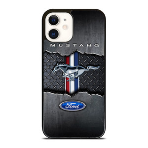 FORD MUSTANG METAL LOGO EMBLEM 946 iPhone 12 Case