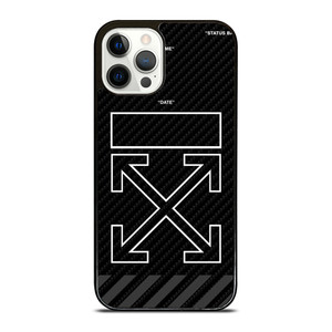 OFF WHITE BLACK CARBON iPhone 12 Pro Case