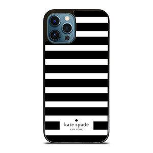 KATE SPADE NEW YORK BLACK WHITE STRIPES iPhone 12 Pro Max Case