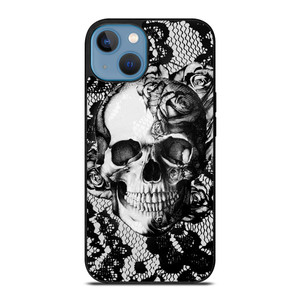 SKULL ON BLACK LACE iPhone 12 Mini Case SKULL ON BLACK LACE iPhone 12 Mini Case