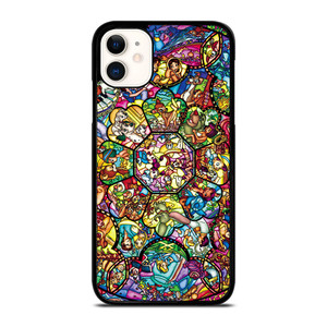 ALL DISNEY CHARACTERS GLASS ART iPhone 11 Case