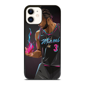 DWYANE WADE MIAMI HEAT ART iPhone 12 Case DWYANE WADE MIAMI HEAT ART iPhone 12 Case