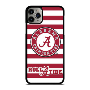 ALABAMA CRIMSON TIDE ROLL A TIDE STRIPE LOGO iPhone 11 Pro Max Case