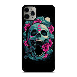 SUGAR SKULL FLOWERS TATTOO iPhone 11 Pro Max Case SUGAR SKULL FLOWERS TATTOO iPhone 11 Pro Max Case