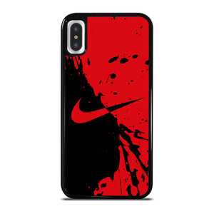 NIKE SWOOSH LOGO RED BLACK iPhone X / XS Case NIKE SWOOSH LOGO RED BLACK iPhone X / XS Case