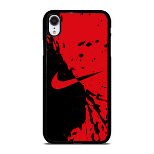NIKE SWOOSH LOGO RED BLACK iPhone XR Case