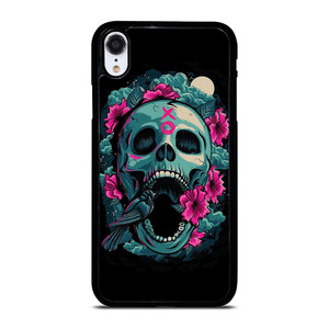 SUGAR SKULL FLOWERS TATTOO iPhone XR Case SUGAR SKULL FLOWERS TATTOO iPhone XR Case