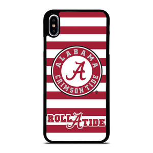ALABAMA CRIMSON TIDE ROLL A TIDE STRIPE LOGO iPhone XS Max Case