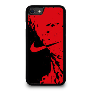 NIKE SWOOSH LOGO RED BLACK iPhone SE 2020 Case