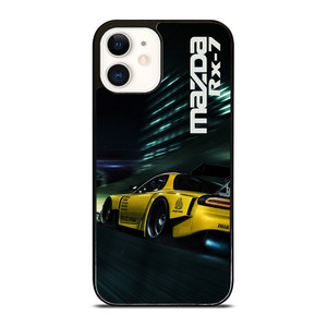 MAZDA RX7 SPEEDRACER YELLOW iPhone 12 Case MAZDA RX7 SPEEDRACER YELLOW iPhone 12 Case