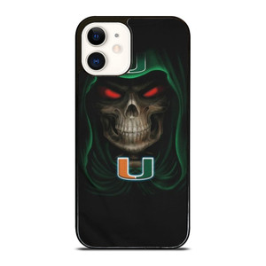MIAMI HURRICANES SKULL iPhone 12 Case