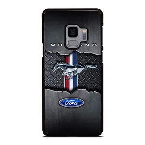 FORD MUSTANG METAL LOGO EMBLEM Samsung Galaxy S9 Case FORD MUSTANG METAL LOGO EMBLEM Samsung Galaxy S9 Case