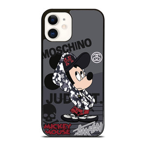 MICKEY MOUSE CAMO X MOSCHINO X STUSSY iPhone 12 Case MICKEY MOUSE CAMO X MOSCHINO X STUSSY iPhone 12 Case