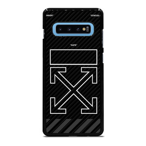 OFF WHITE BLACK CARBON Samsung Galaxy S10 Plus Case