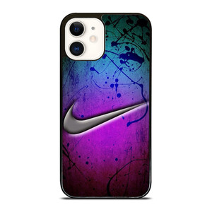 NIKE LOGO GREEN VIOLET iPhone 12 Case NIKE LOGO GREEN VIOLET iPhone 12 Case