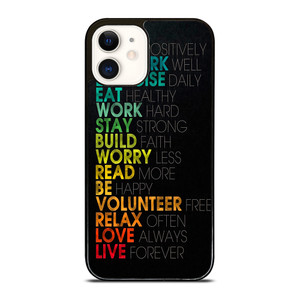 QUOTE INSPIRATIONAL THINK POSITIVELY iPhone 12 Case QUOTE INSPIRATIONAL THINK POSITIVELY iPhone 12 Case