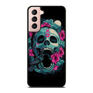 SUGAR SKULL FLOWERS TATTOO Samsung Galaxy S21 Case SUGAR SKULL FLOWERS TATTOO Samsung Galaxy S21 Case