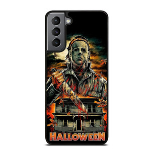 MICHAEL MYERS FACE HALLOWEEN HORROR CARTOON Samsung Galaxy S21 Plus Case