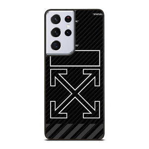 OFF WHITE BLACK CARBON Samsung Galaxy S21 Ultra Case OFF WHITE BLACK CARBON Samsung Galaxy S21 Ultra Case