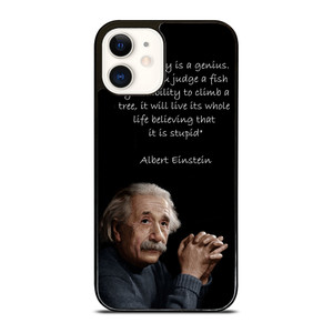 THE GENIUS ALBERT EINSTEIN QUOTE iPhone 12 Case THE GENIUS ALBERT EINSTEIN QUOTE iPhone 12 Case