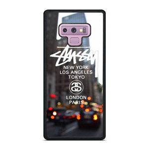 STUSSY NEW YORK LA TOKYO LONDON PARIS Samsung Galaxy Note 9 Case STUSSY NEW YORK LA TOKYO LONDON PARIS Samsung Galaxy Note 9 Case