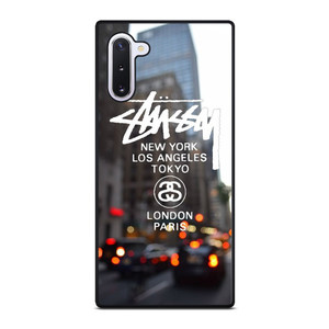 STUSSY NEW YORK LA TOKYO LONDON PARIS Samsung Galaxy Note 10 Case STUSSY NEW YORK LA TOKYO LONDON PARIS Samsung Galaxy Note 10 Case
