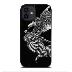 AMERICAN FLAG EAGLE SKETCH iPhone 12 Mini Case