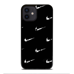 BLACK NIKE LOGO PATTERN iPhone 12 Mini Case BLACK NIKE LOGO PATTERN iPhone 12 Mini Case