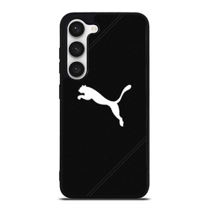 PUMA LOGO BLACK LEATHER Samsung Galaxy S23 Case