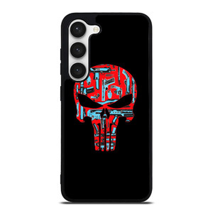 THE PUNISHER SKULL RED BLUE ARTWORK Samsung Galaxy S23 Case