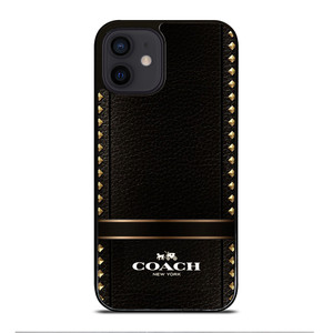 COACH BELT TEXTURE iPhone 12 Mini Case