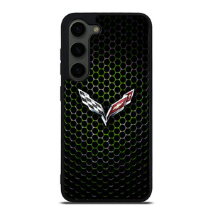 CORVETTE LOGO GREEN METAL Samsung Galaxy S23 Plus Case