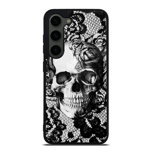 SKULL ON BLACK LACE Samsung Galaxy S23 Plus Case