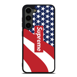 SUPREME LOGO AMERICAN FLAG Samsung Galaxy S23 Plus Case SUPREME LOGO AMERICAN FLAG Samsung Galaxy S23 Plus Case
