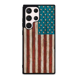 AMERICAN FLAG USA WOOD 2 Samsung Galaxy S23 Ultra Case