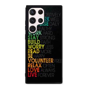 QUOTE INSPIRATIONAL THINK POSITIVELY Samsung Galaxy S23 Ultra Case