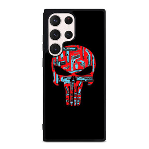 THE PUNISHER SKULL RED BLUE ARTWORK Samsung Galaxy S23 Ultra Case