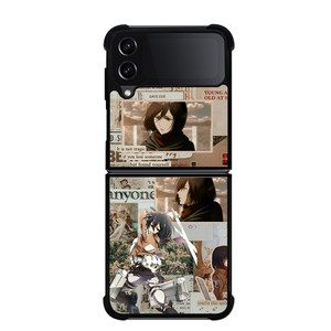 ATTACK ON TITAN MANGA ANIME MIKASA Samsung Galaxy Z FLip4 5G Case Cover