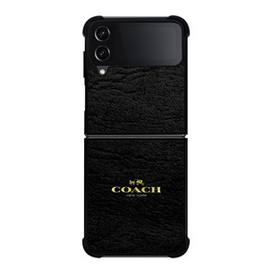 COACH LOGO TEXTURE BLACK Samsung Galaxy Z FLip4 5G Case Cover COACH LOGO TEXTURE BLACK Samsung Galaxy Z FLip4 5G Case Cover