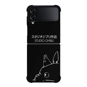 GHIBI STUDIO TOTORU SIMPLE BLACK Samsung Galaxy Z FLip4 5G Case Cover