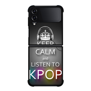 KEEP CALM AND LISTEN KPOP Samsung Galaxy Z FLip4 5G Case Cover KEEP CALM AND LISTEN KPOP Samsung Galaxy Z FLip4 5G Case Cover