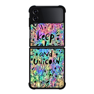 KEEP CALM AND UNICORN Samsung Galaxy Z FLip4 5G Case Cover