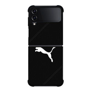 PUMA LOGO BLACK LEATHER Samsung Galaxy Z FLip4 5G Case Cover PUMA LOGO BLACK LEATHER Samsung Galaxy Z FLip4 5G Case Cover