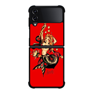 SAILOR JERRY MERMAID TATTOO Samsung Galaxy Z FLip4 5G Case Cover SAILOR JERRY MERMAID TATTOO Samsung Galaxy Z FLip4 5G Case Cover
