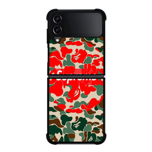 SUPREME BAPE CAMO Samsung Galaxy Z FLip4 5G Case Cover SUPREME BAPE CAMO Samsung Galaxy Z FLip4 5G Case Cover